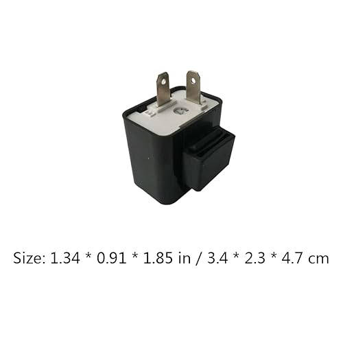 Miniatura 4 de Relé de señal de giro de motocicleta de velocidad ajustable de 12 V (2 pines, cobre, normalmente abierto, enchufe, automático, montaje con tornillo)