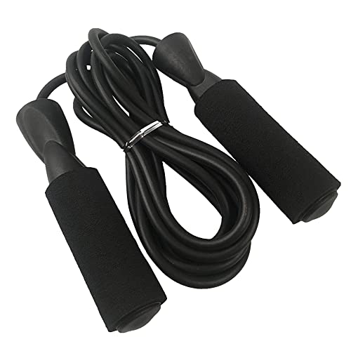 Corde à sauter réglable avec poignées en mousse souple pour exercices d'entraînement de vitesse et d'endurance