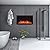 Amantii Panorama Series Extra Tall Built-in Electric Fireplace with Black Steel Surround (BI-40-DEEP-XT-FI-109-Diamond), 40-Inch, Ice Media