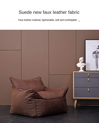 Liuzh Big Single Leather Sofa Queen King Lazy Sofa Chairslipcover No Filler Corner Floor Seat Couch Tatami Armrest Backrest Recliner #TOP2