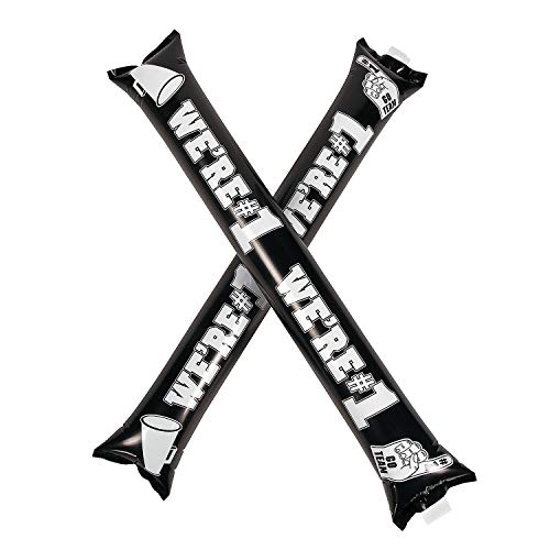 Black School Spirit Boom Sticks (12 pairs ) Noise Maker and School Supplies