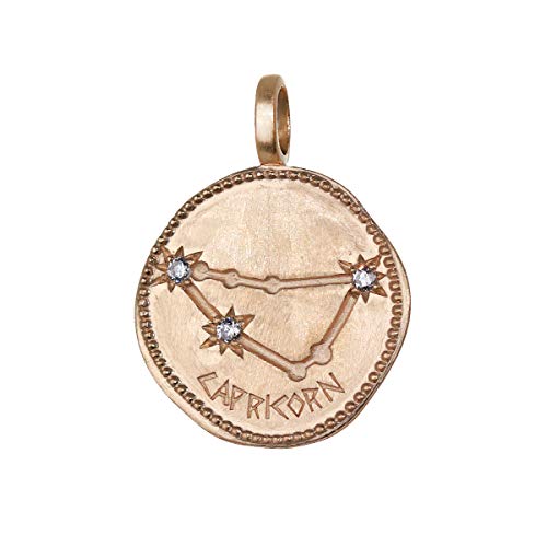 NKlaus Steinbock Sternzeichen Vergoldet mit Gold 16mm Kettenanhänger Horoskop Zodiak 1687