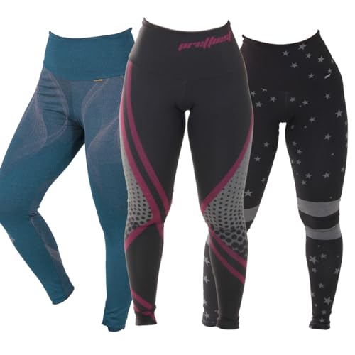 Kit com 3 Leggings Mescla Sublimadas Cintura Alta Suplex (G, Estrela/Spider/Faixa)