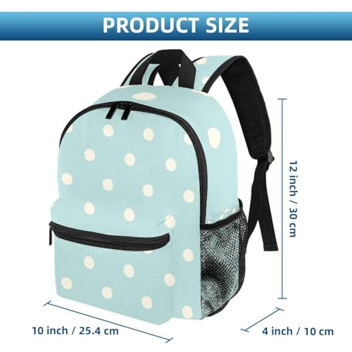 Petit sac à dos léger à pois vert clair idéal pour voyage et sorties