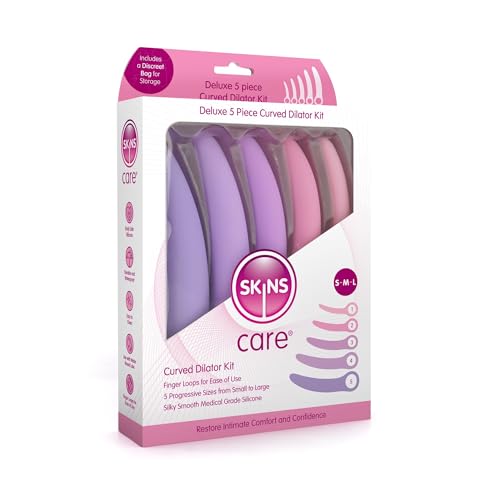 SKINS Dilators for Women Medical Grade 5 Piece Vaginal Dilator Set Medical Grade Dilators for Vaginismus Relief & Intimate Health