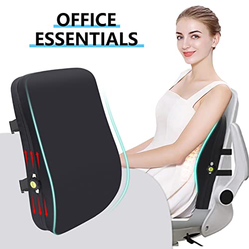 Lumbar Support Pillow For Office Chair, Adjustable Back Support Point Chair Cushion For Car Seat, Desk And Office, Thick Foam Back Support Pain Relief With Double Adjustable Straps #TOP6