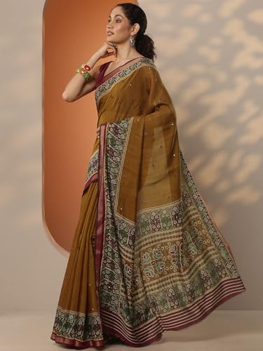 Image of Libas Silk Blend Womens Saree