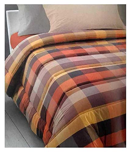 Gabel VARIEGATA TRAPUNTA IN COTONE 1 PIAZZA E MEZZA WILSON (Ruggine)