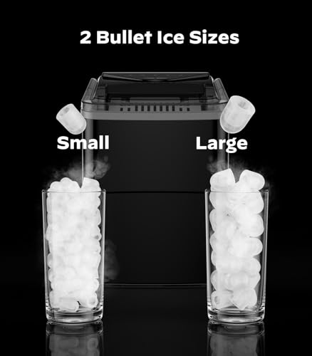 Image of Silonn Smart Countertop Ice Maker - Compact With App Control, 9 Cubes in 6 Mins, 26 lbs per Day, 2 Cube Sizes, Portable Self-Cleaning for Kitchen /Office
