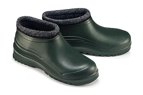 Estro Stivali Pioggia Uomo Gomma - Ciabatte Giardino Zoccoli Uomo Invernali Stivali Da Giardino Zoccoli Gomma Con Pelo K042 (42 Eu, Verde Scuro) - 2