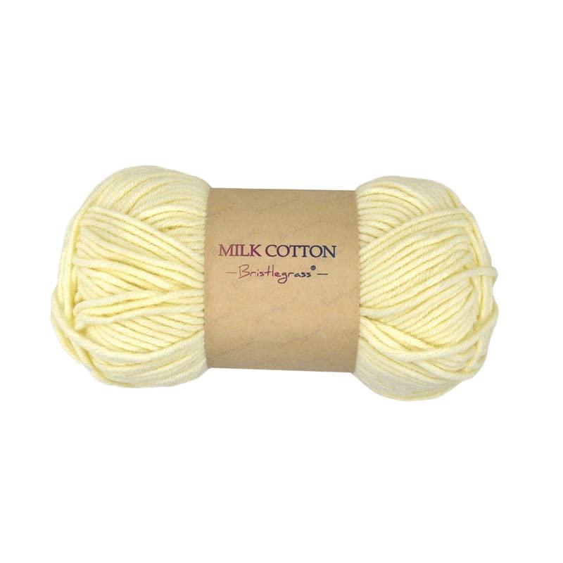 Bristlegrass Buttermilk Soft Yarn for Crocheting & Knitting - Super Bundle with Saver Yarn, Pom-Poms, Stitch Markers (3x1.76oz, 3x115yds) — image 1