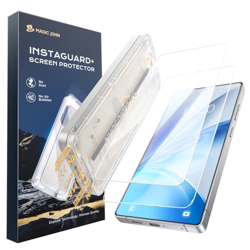 Image of MAGIC JOHN 2PACK 3rd Gen for Samsung Galaxy S26 Plus Screen Protector, One-Pull Easy Install, Smooth Touch, Auto-Align Screen, Support Fingerprint Unlock, 9H Glass, Anti-Scratch