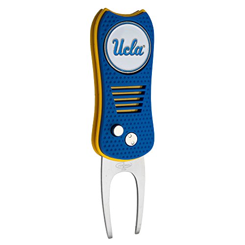 Team Golf NCAA Switchblade Divot Tool with Double-Sided Magnetic Ball Marker, Features Patented Single Prong Design, Causes Less Damage to Greens, Switchblade Mechanism