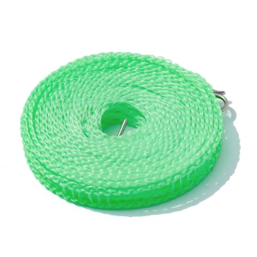Zambuph Tendedero Ajustable de 3/5/8/10M, Tipo Valla, para Acampar, Viajes, línea de Ropa, Barrera, edredón, Cuerda ventilación, Perchas para Exteriores, Verde, 8m