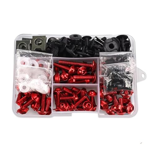 ���g�{���g�L�b�g Compatible With Ducati For Diavel 1260 For Hypermotard 1100 For Evo Sp M6 For M5 �o�C�N�p�}�V���l�W�l�ߍ��킹�L�b�g(Red)