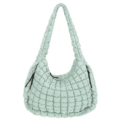 GSenhui Gesteppte Tasche Groß, Puffer Tasche Crossbody Bag Puffy Tote Bag Stepptasche zum Umhängen, Baumwolle Quilted Bag Hobo Bag Einfarbig Daunen Puffer-Tragetasche