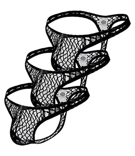 Pdbokew Men's Transparent Thong Underwear Comfty Lace Pouch Underwear 3Pack L #TOP19