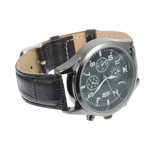 PRETYZOOM シーシーメンズクォーツ腕時計 夜光機能付きカレンダー表示 ビジネスシーン対応シンプルデザイン 男性用日常使いウォッチ