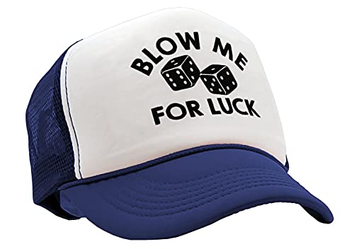 Image of Guacamole - Blow ME for Luck - Casino Craps dice - Vintage Retro Style Trucker Cap Hat