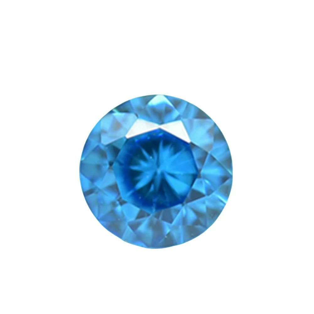 Lot de 50 perles rondes en oxyde de zirconium de 3,5 à 10 mm, taille libre, AAAAA, pour bijoux à bricoler soi-même, aigue-marine, 4,5 mm