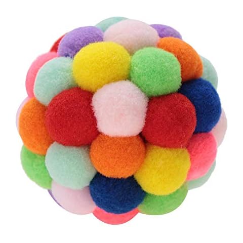 Juguete interactivo de la bola de felpa Tnfeeon para gatos y perros Cover