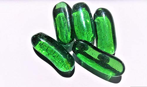 OMI Glass Pebbles Green Transparent Capsule Shaped 400g (Approx 55 Pieces) (B08NHRP9QQ) Amazon Price History, Amazon Price Tracker