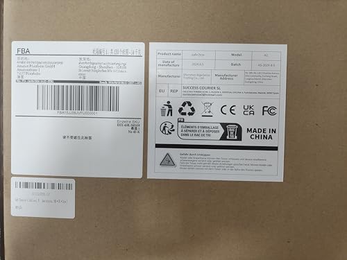 WASJOYE 25L Fingerabdruck Tresor Safe, Zahlenschloss, Biometrischer Möbeltresore, mit 2 Schlüssel, für Zuhause Büro Hotel Geld Dokument Schmuck Reisepass Lagerung(25 * 35 * 25cm)