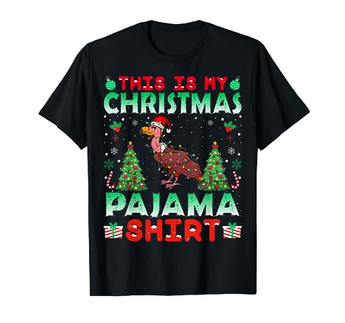 Vulture Christmas Hat Pajama Shirt - Xmas Vulture Lover Camiseta