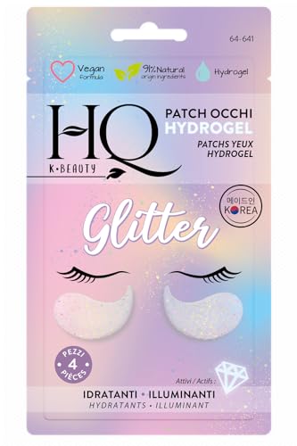 HQ – Patchs Yeux Hydrogel Hydratants – Lot 4 - Soin Regard Poches, Cernes – Routine Beauté - Effet Fraîcheur Yeux, Visage – Fabriqué en Corée – Formule Végane - 91% Ingrédients Origine Naturelle