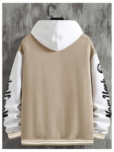 SOLY HUX Men's Plus Size Varsity Jacket Letter Graphic Color Block Long Sleeve Baseball Jacket2