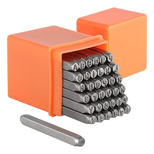 WiMas 37pcs 3mm Letra y Número Sello Set, Kit de Estampación de Hierro Alfabeto A-Z, Número 0-9, & y Sello de Amor para Imprimir Metal Plástico Madera Cuero DIY
