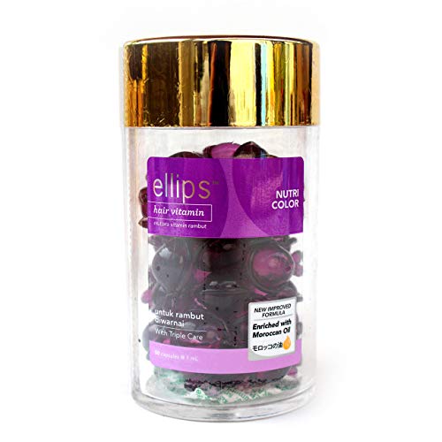 Huile marocaine Ellips Nutri Color soin cheveux colores en pot 50 capsules