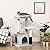 PawHut Cat Tree for Indoor Cats Climbing Tower Kitten Scratch Post Activity Center Kitten with Massage Toy Hanging Ball Bed Condo Perch 48 x 48 x 80cm Grey