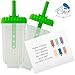 Chuzy Chef Popsicle Molds Set - 6 Pack Bpa Free Silicone Ice Popsicle Molds Green