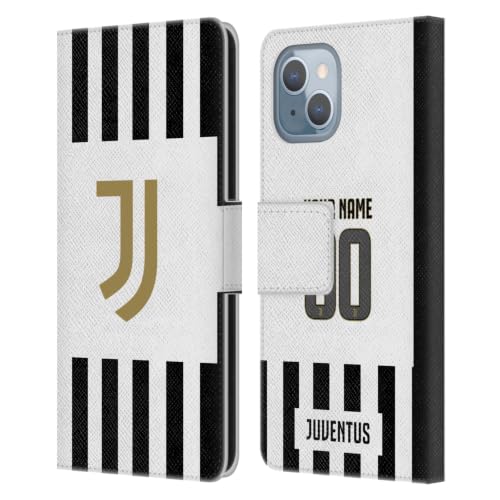 Juventus Maillot Étui Portefeuille en Cuir pour iPhone 14 Personnalisé