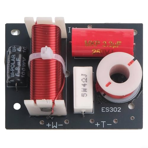 MoSundi Altavoz de audio de 2 vías, 3200 Hz, agudos + divisor de frecuencia de graves para sistemas de cine en casa de 4 a 8 ohmios, manejo de potencia de 80 W