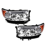 Jecoupoon Halogen Headlight Assembly Compatible with Forester 2006-2008 W/Bulb Headlamp Driver and Passenger 84001SA471 84001SA461