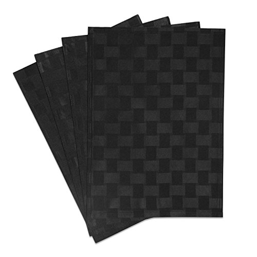 Bardwil Linens Reflections Set of 4 Placemats, Black