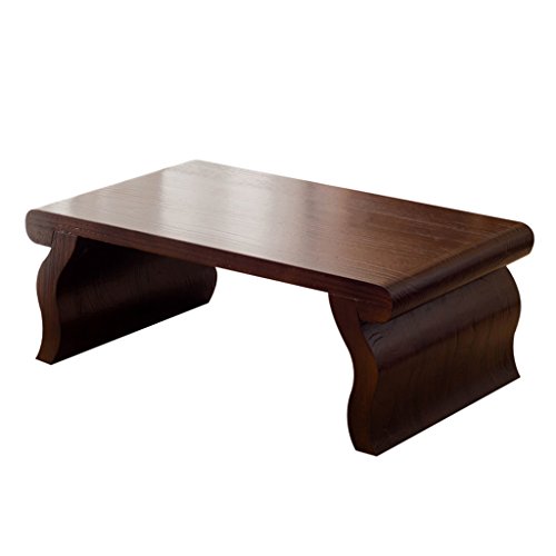 Mesa de Centro Mesa de Madera Maciza Mesa de Tatami de Estilo japonés Mesa de Piano Mesa Baja Mesa de balcón Simple Mesa de Mesa Mesa de Ventana (Color : Brown, Size : 70 * 45 * 30cm)