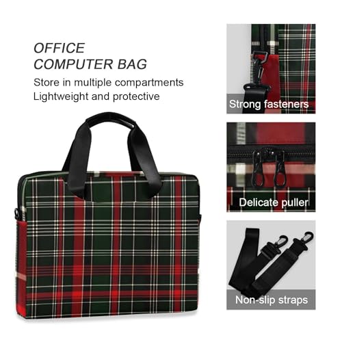 Maletín para laptop ALAZA tartán con correa 13-15.6" miniatura 5