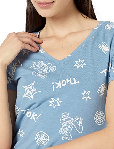 Image of Amazon Essentials Disney | Marvel | Star Wars | Princess Women's Classic-Fit Short-Sleeve V-Neck T-Shirt, Multipacks