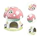 Hamster Hideout Lovely Cage Accessories Hedgehog House for Guinea Pig Chipmunk Small Animals Hedgehog Dwarf Hamster, Pink