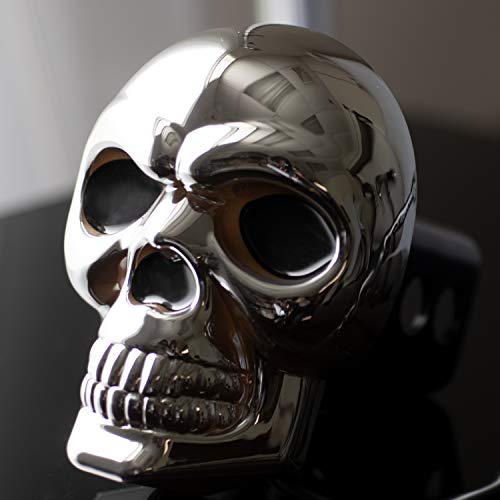 Skull Hitch Cover Chrome 6523 Led Tow Hitch Light Cover Fits 2" & 1-1/4" Both #TOP4