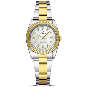 Damenuhr Edelstahl Armbanduhr Damen wasserdichte Uhr Damen Klassisch Analog Quarz Damenuhren