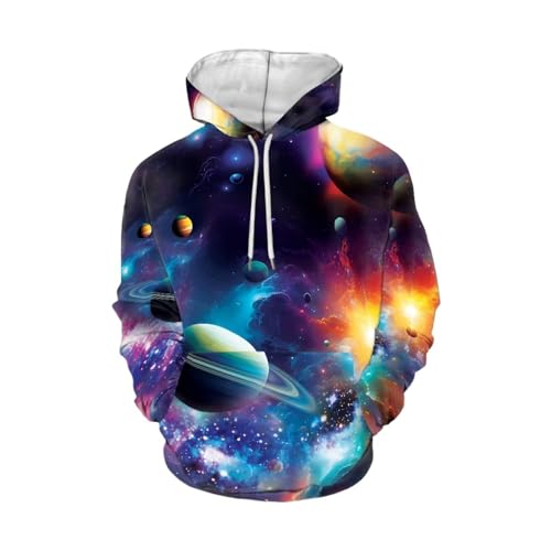 Image of Forchrinse Green Palm Tree Sea Beach Mens Hoodies Pullover Long Sleeve Fleece Hoodie Cozy Sport Casual Outwear
