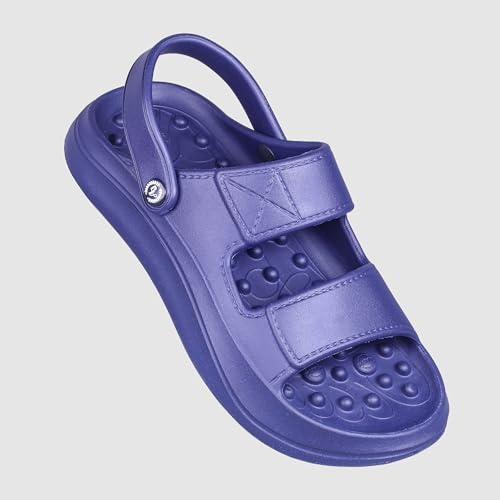 Image of Impakto Accupressure Slip-On Sandals for Men with Back Strap | Lightweight Soft Cushion Massage Footbed Slides | Slipper for Indoor & Outdoor