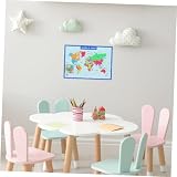 FUNOMOCYA 2 Sztuki World Map Poster for Educational Learning Large Wall Map with Bright Colors for Home Classroom Nursery Decor