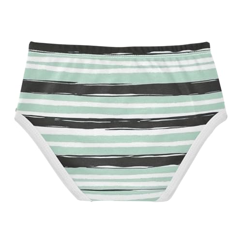 Girls' Sport Panties Organic Cotton Toddler Underwear for Toddlers Mint Green Striped2