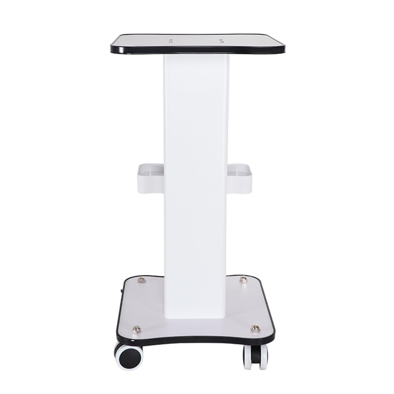 Chariot d'atelier - Chariot de salon - Chariot polyvalent - Blanc - Chariot à roulettes - Table de salon de beauté - Chariot pour appareils médicaux - Avec 4 roues