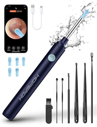 Otoscopio Limpiador Oidos, 3.5mm WiFi Endoscopio de Oído con 1080P Cámara y 6 LED, Limpieza de Oídos con 6 Puntas de Silicona suave y Kit Completo de 7 Piezas, Compatible con iOS y Android IP67 - imagen 7